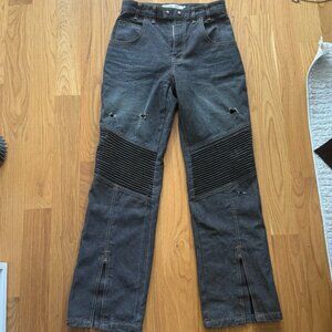 Matin Kim VINTAGE BIKER DENIM PANTS IN BLUE